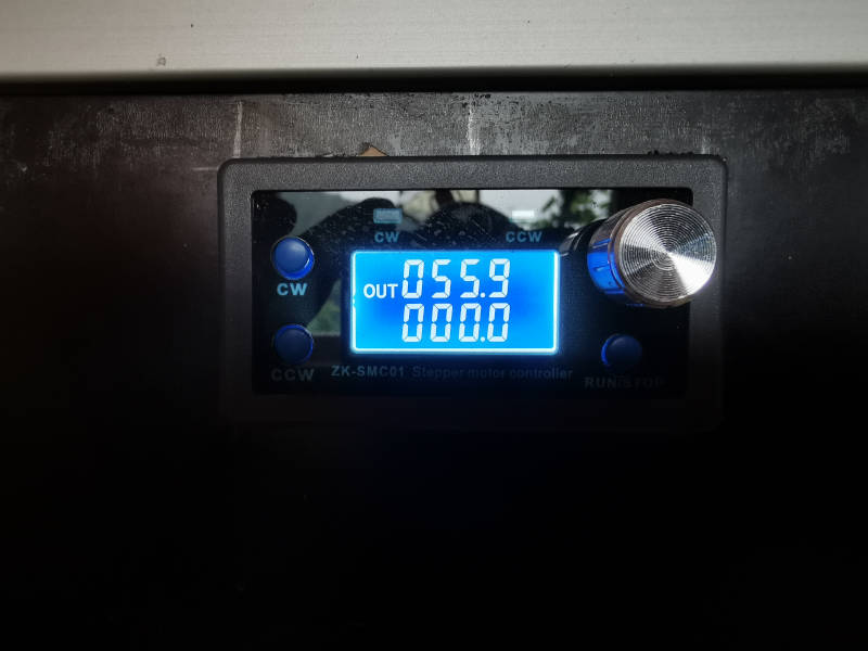 Display des PWM-Modul der Futtersiruppumpe