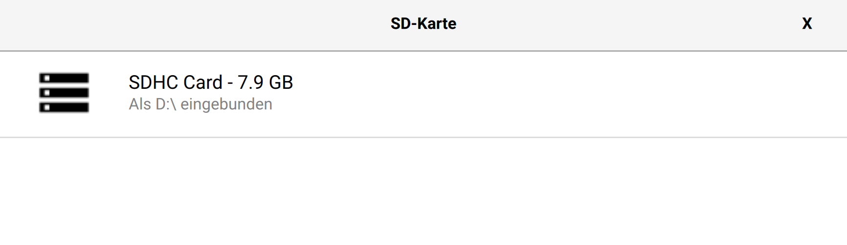 Raspberry Pi - SD-Karte wählen